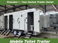 Mobil Outdoor Toilet Trailer dengan 2 Kamar Mandi untuk Camping
