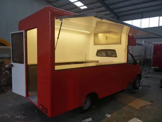 Trailer Dapur Ponsel yang Disesuaikan Pizza Kue Sarapan Kereta Mobil Food Cart