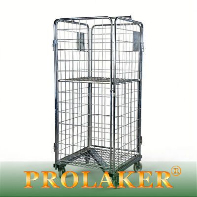 Tipe Z Gudang Roll Cage Ukuran yang dapat disesuaikan Kapasitas beban bentuk lurus lipat untuk omzet bahan