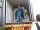 Mounting / Turun Dari Mesin Forklift Ban Warna Biru Kuning Perak