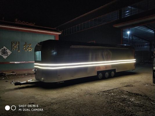 Food Trailer Stainless Steel Fast Food Truck Cart tersedia untuk dijual
