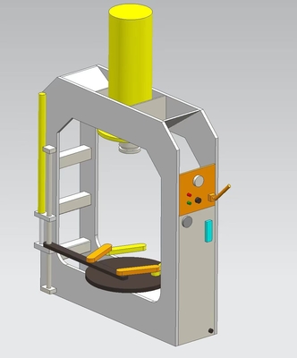 ISO bersertifikat TP160 Industrial Forklift Solid Tire Press Machine dengan Frame Baja