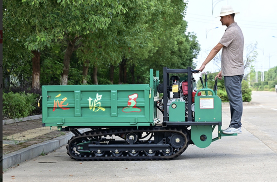 1500kg Mesin Pertanian 12.2HP Mesin Diesel Didorong GF1500 Transporter Karet Track