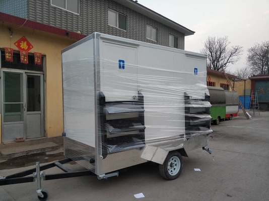 Dua-Stand Jalan Fittings Baik Toilet Disesuaikan Movable Trailer Shower Toilet Tersedia Dijual