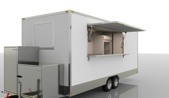Customized Electric Stainless Steel Food Trailer Untuk Layanan Makanan yang Nyaman