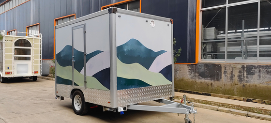 High End Toilet Trailer Portable Camouflage Toilet Untuk Pernikahan Toilet Mobile Untuk Situs Pernikahan