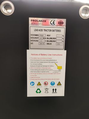Baterai Traksi Forklift Asam Timbal Isi Ulang Kinerja Tinggi 48v 5PZS625 Untuk Hyter R30XMS2