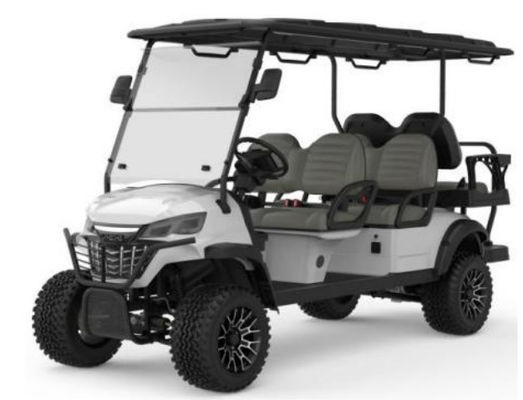 Mobil golf 4 kursi yang nyaman dengan pengontrol listrik impor dan ban off road