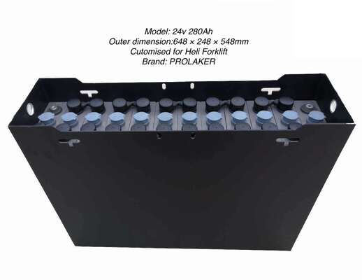 Baterai Forklift Asam Timbal 24V 280Ah Perawatan Rendah untuk Heli CBD25L-J2