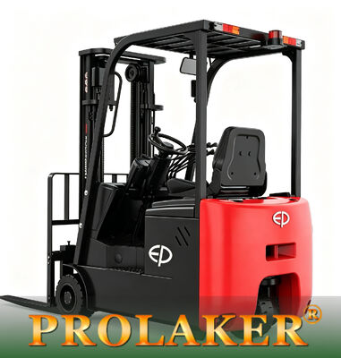 Kompak 1,5 Ton 3 Roda Electric Counterbalance Forklift Langit-langit rendah Cargo Lift Gunakan Dibangun di Li-ion Charger Peluang Pengisian Forklift