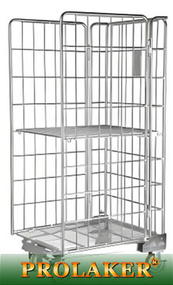 Q235 Gudang baja kandang roll Logistik Trolley