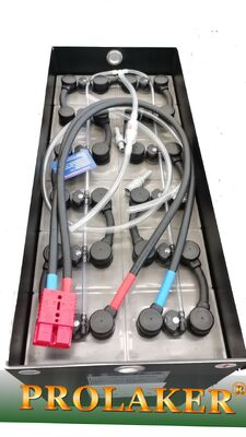 Baterai forklift asam timbal dengan pemeliharaan rendah untuk truk palet listrik 24V 280Ah