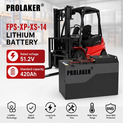 PROLAKER 51.2V 420Ah LiFePO4 Forklift Battery dengan Cloud Service dan IP65 Dustproof & Waterproof untuk penggunaan industri