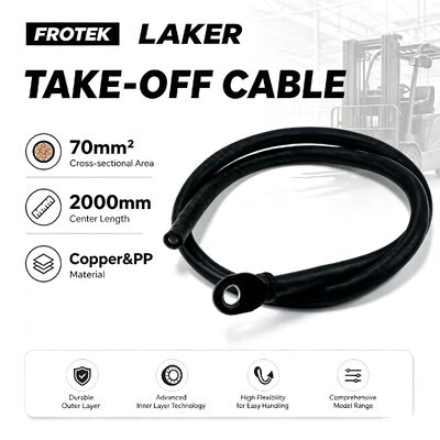 70/2000 Kabel lepas landas baterai forklift tugas berat dengan fleksibilitas tinggi dan tahan korosi Tembaga untuk suku cadang forklift